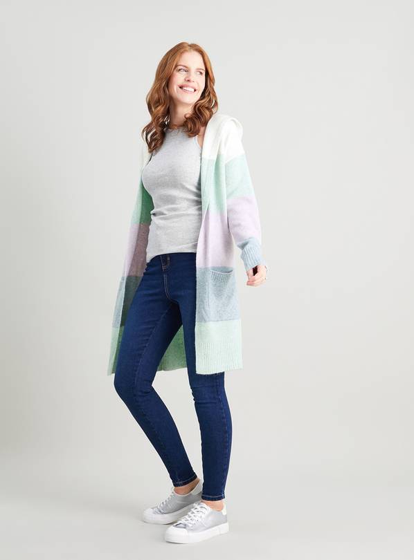 Pastel color hot sale block cardigan